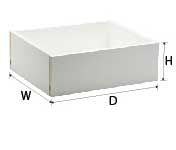 604 | White Melamine Drawer Box